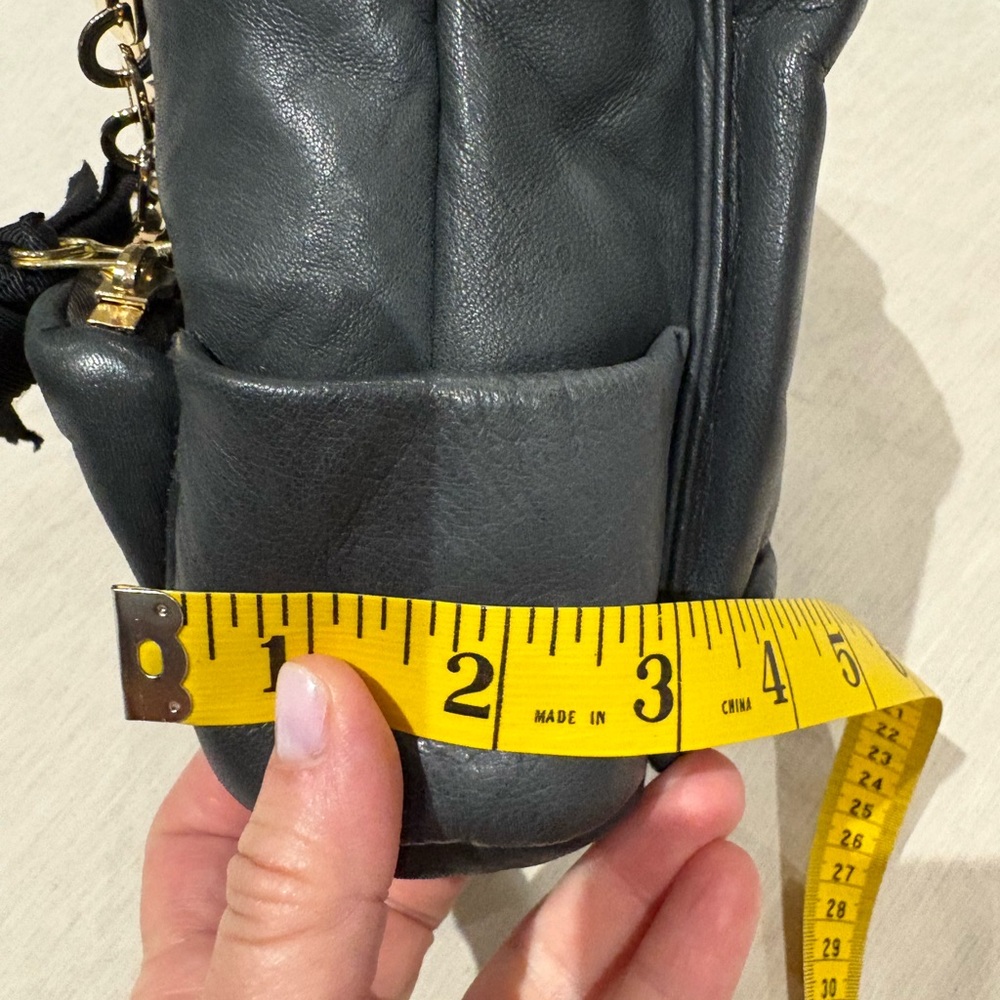 LANVIN calf leather charcoal grey clutch - Picture 11 of 11